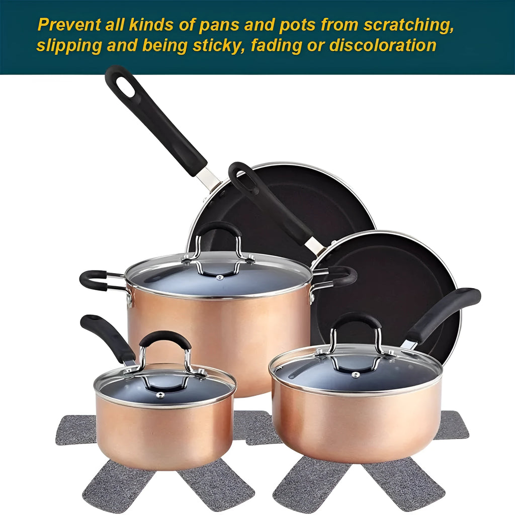12 pack of PS pot protectors in 3 sizes for stacking pots, pans, bowls, glassware and bakeware