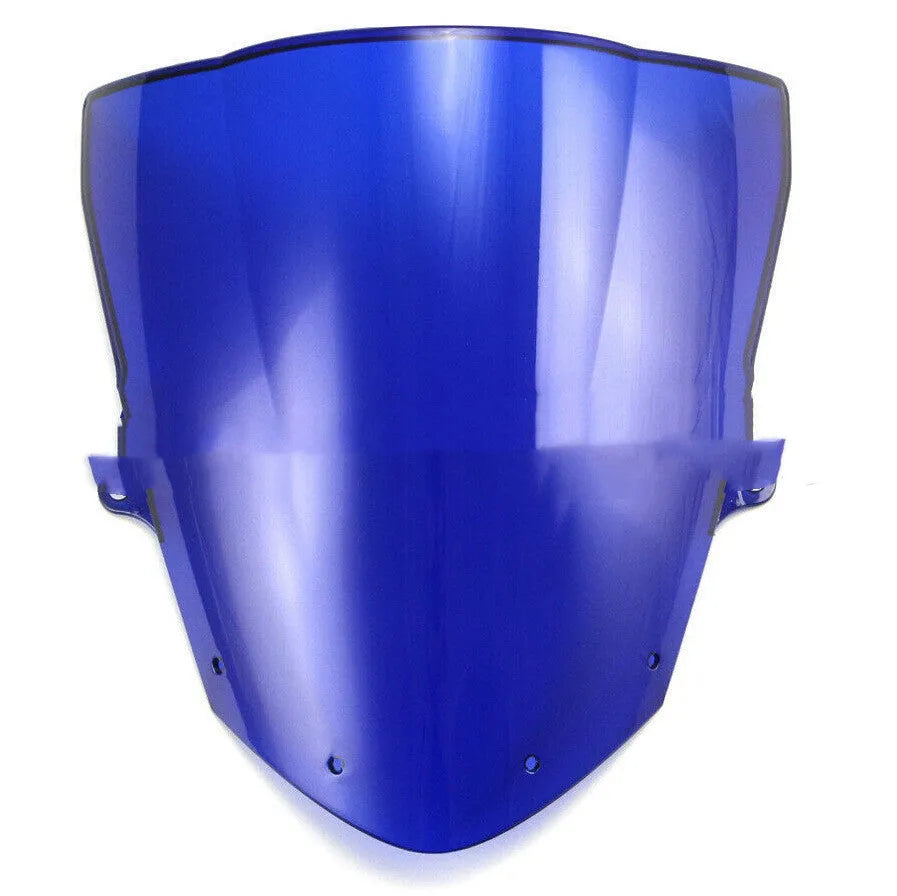 Blue tinted motorcycle windscreen for Kawasaki ZX-6R and ZX-10R models.
