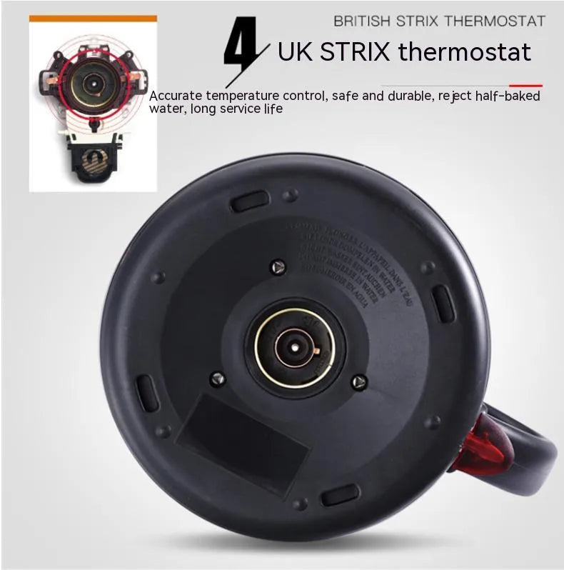 Gold full-automatic stainless steel kettle with touch controls and 1L capacity for making coffee.