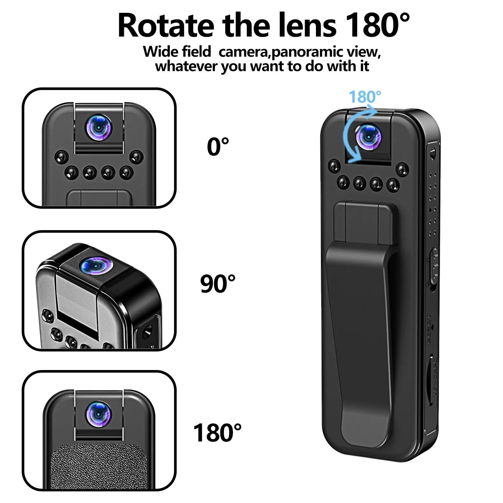 L7 home security camera with WiFi, HD recording and infrared night vision capability
