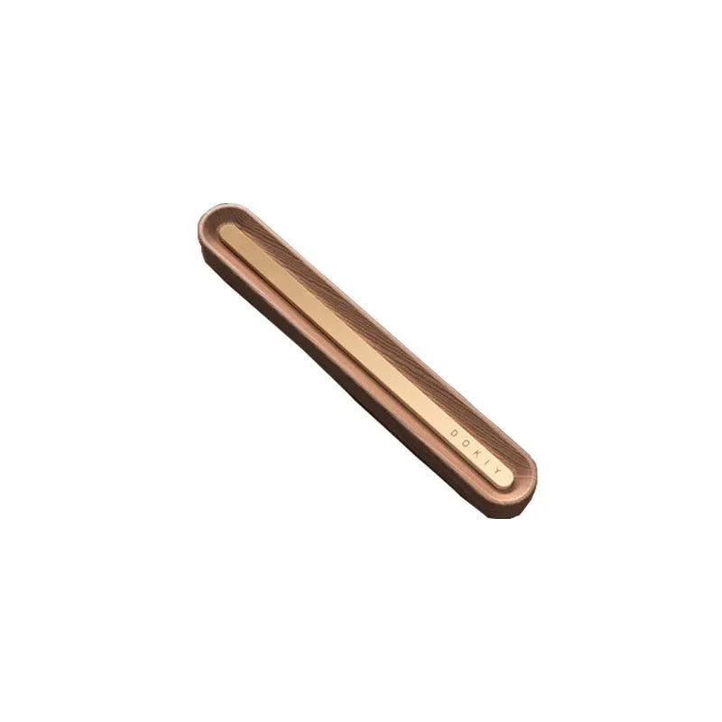 Long strip car aromatherapy ornament with air vent clip in metallic grey or walnut colour