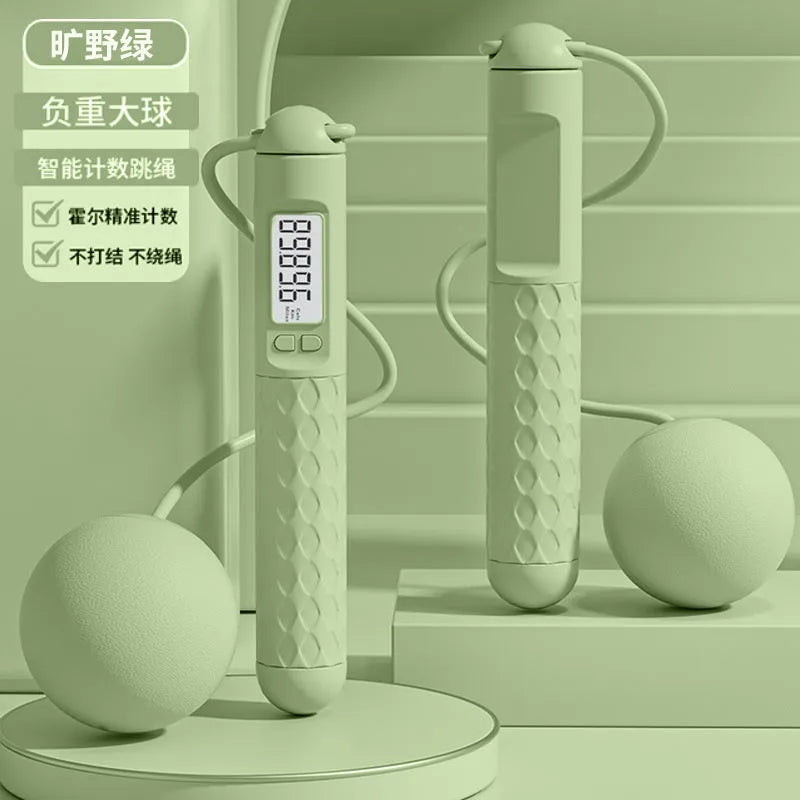 Bearings jump rope for fitness training in a selected colour, showing handles with bearing system and ABS plastic rope.