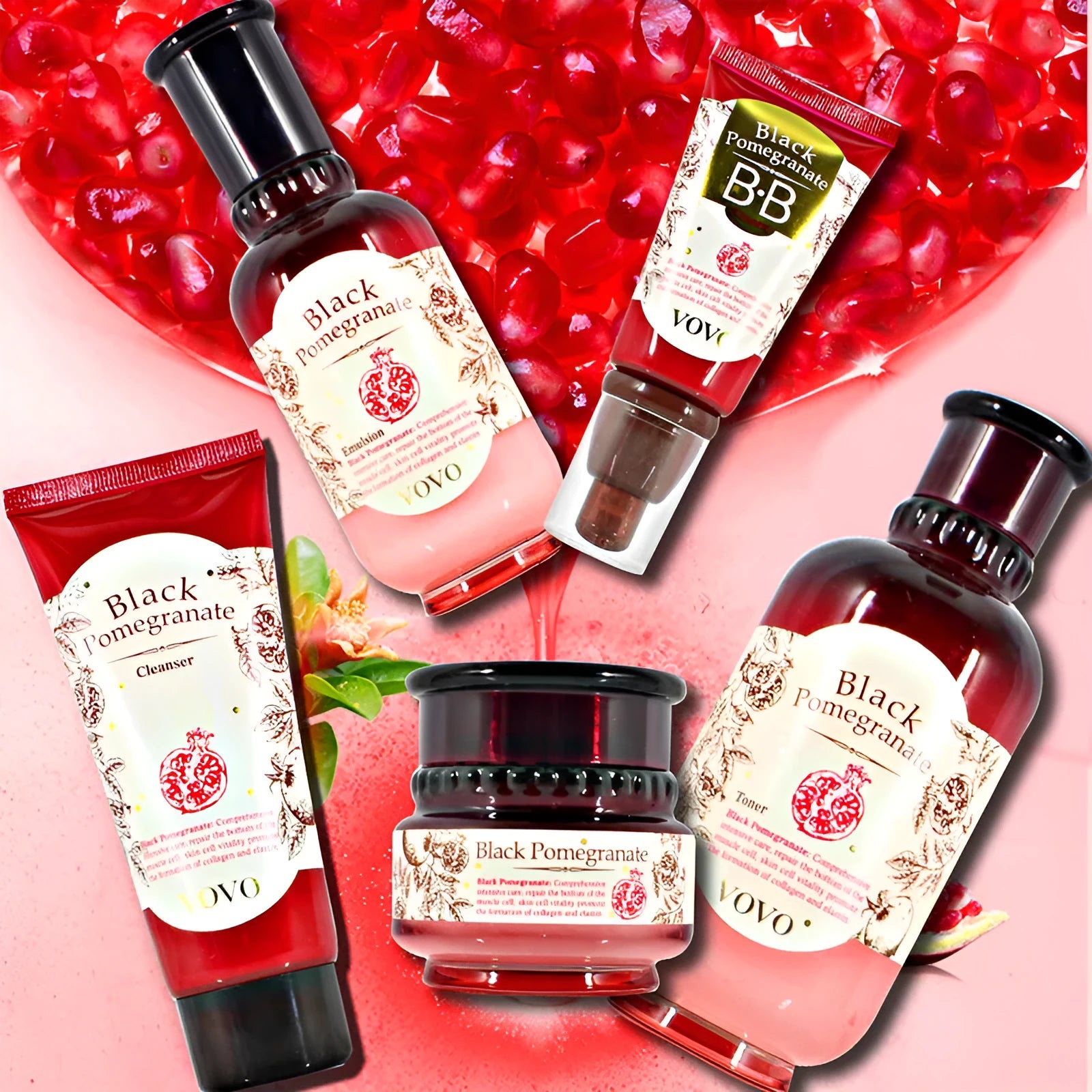 Pomegranate skincare moisturising water bottle with extract for facial hydration