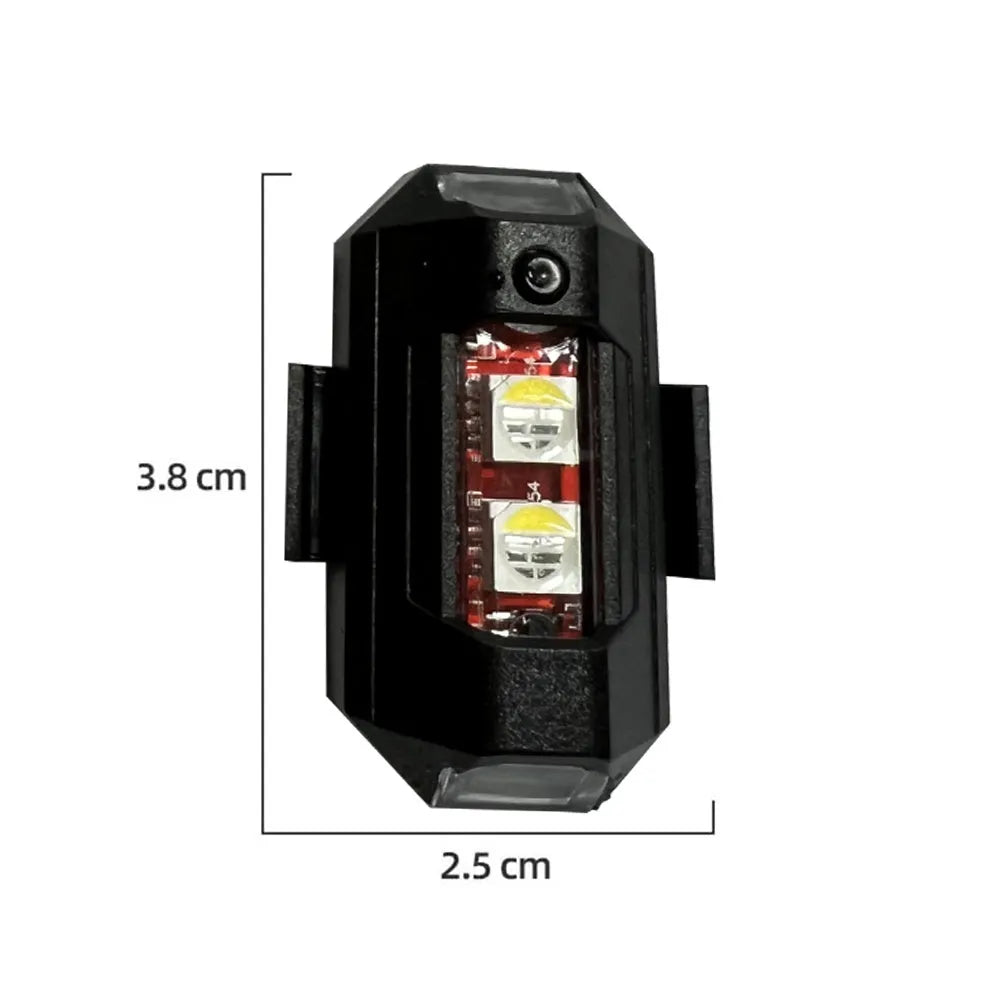 Drone signal light accessory with RGB LED strobe, Type-C charging cable, and mounting accessories