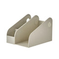 Plastic desktop storage box with two grids, in Milk Coffee colour.