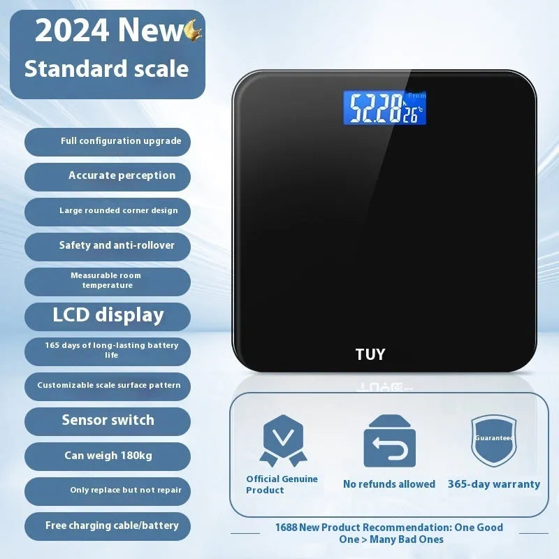 Household weighing scale in 26cm size with multiple colour and power options