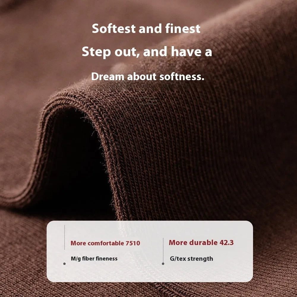 Mid-calf men's business socks in combed cotton available in twelve solid colours