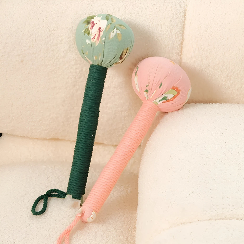Argy wormwood hand-held massage hammer in green for neck and shoulder muscle relief, 26cm size