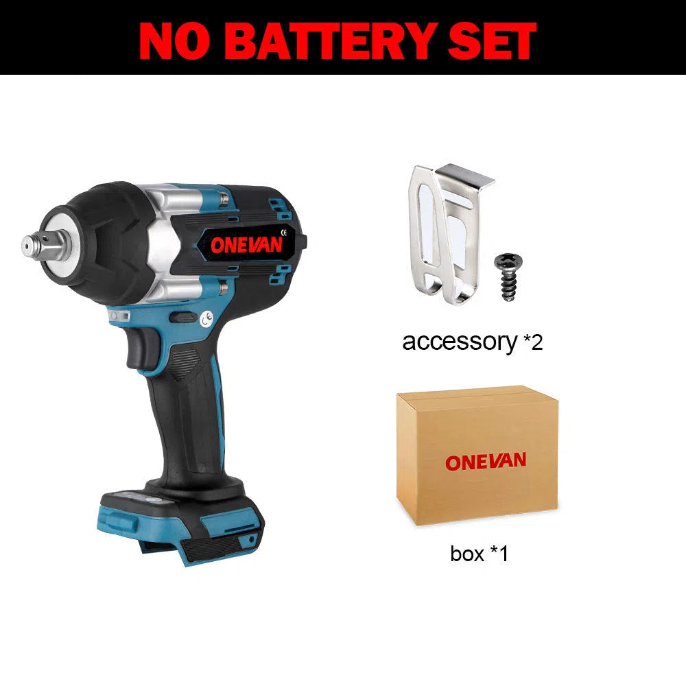 Lithium battery brushless impact wrench 1100Nm with 21V battery and charger attached