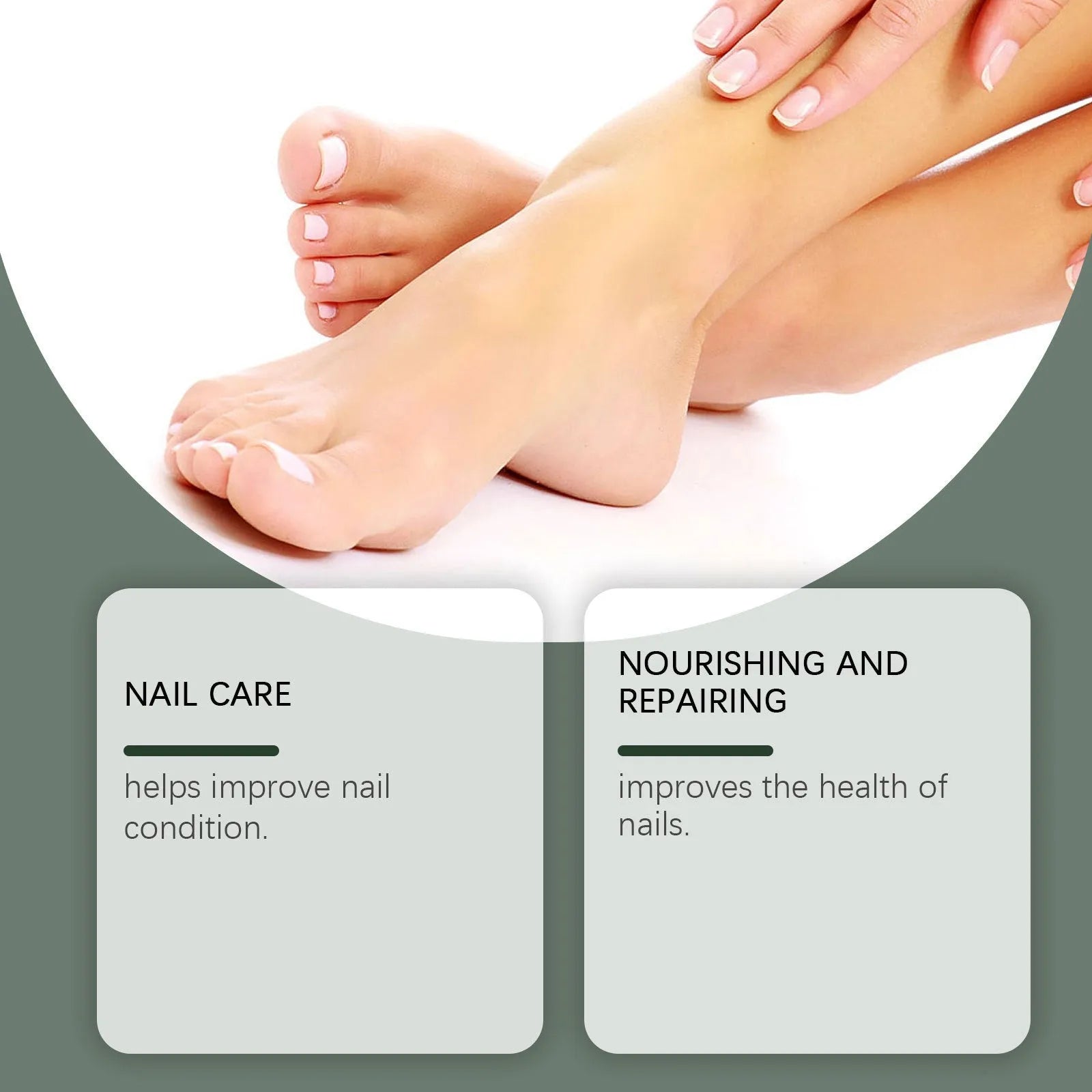 30ml bottle of nail care solution with brightening and nourishing formula