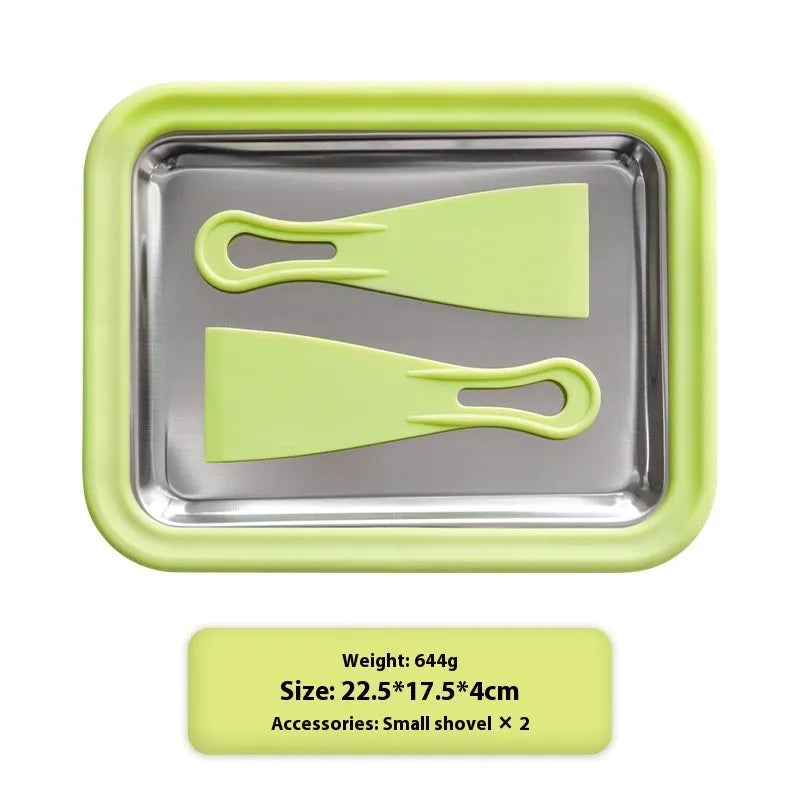Compact DIY fried yoghurt machine for homemade frozen desserts in green, pink, rose red, or white.