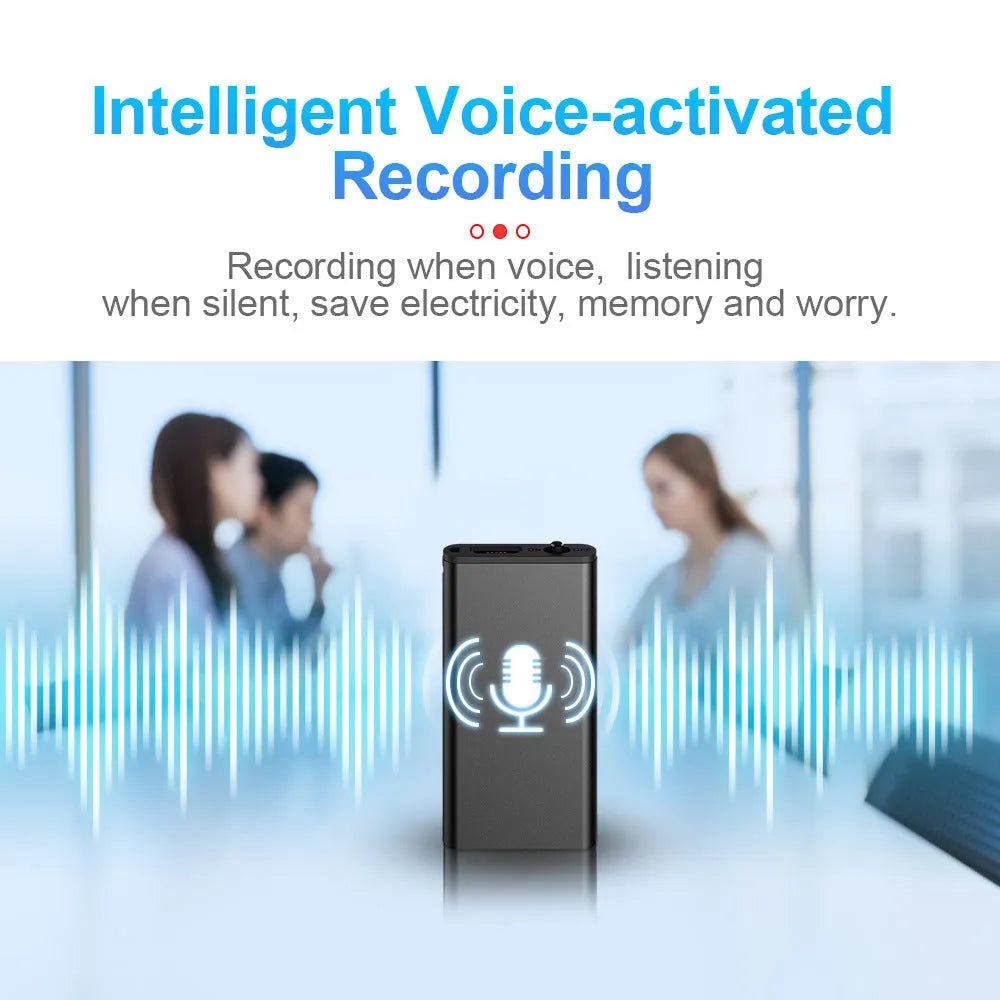 Aluminium alloy encryption recording pen with voice control and HD noise reduction.
