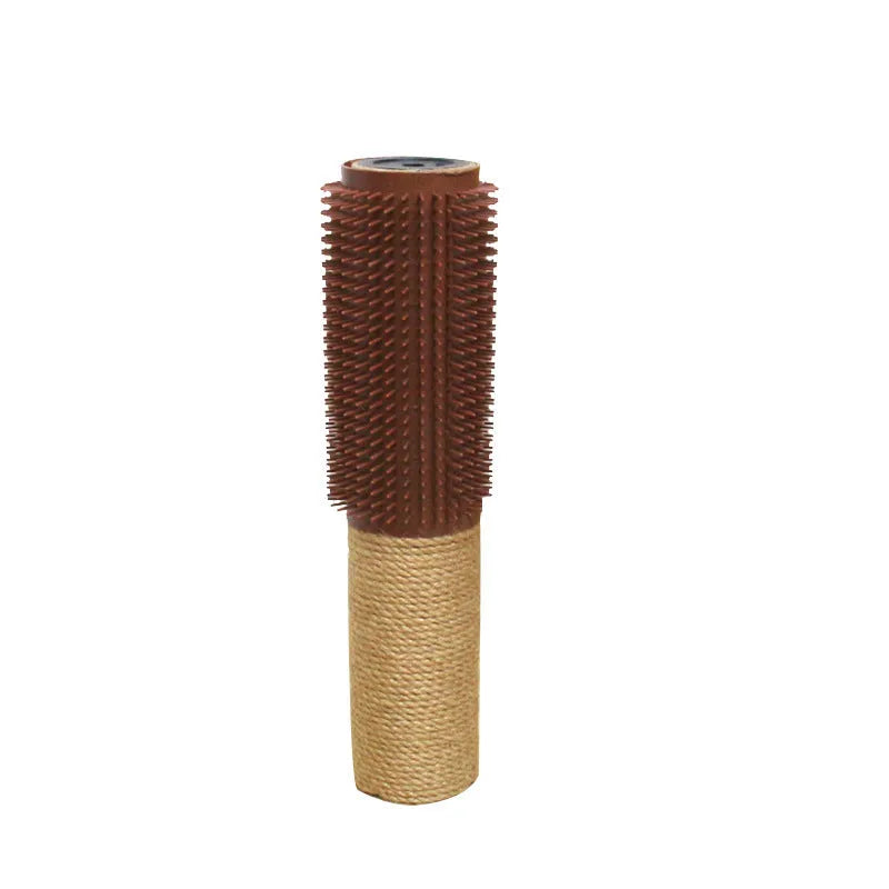 Brown or grey sisal cat scratching post measuring 30cm long