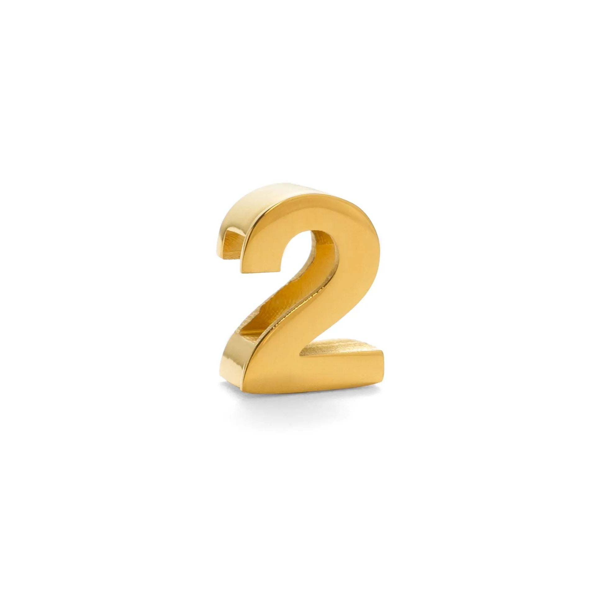 Titanium steel number letter necklace with 40.5cm chain and electroplated gold or silver finish