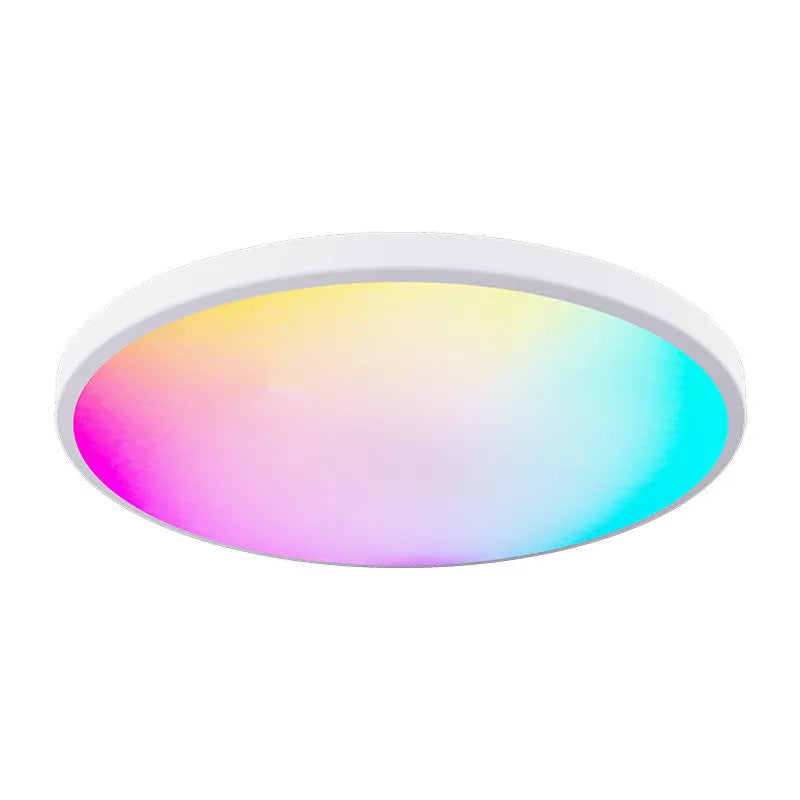 300mm diameter RGBCW smart ceiling lamp in black finish with remote control