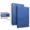 Sapphire blue imitation leather universal iPad protective cover with an integrated sleep bracket stand.