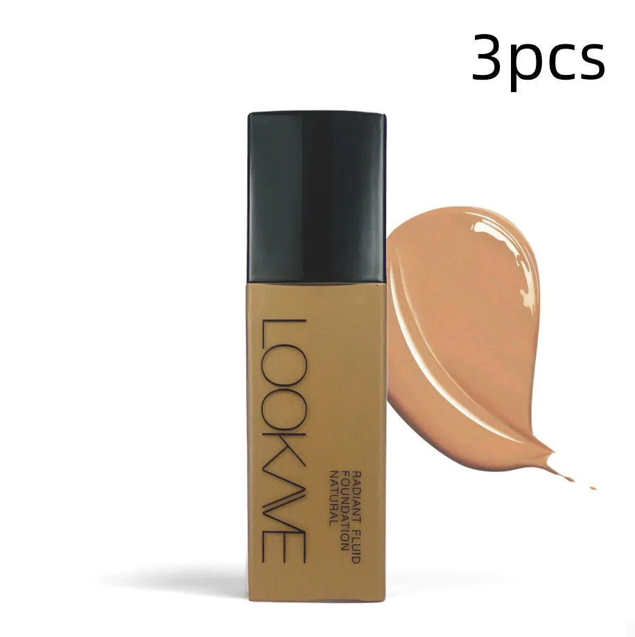 LOOKAVE Matte Liquid Foundation bottle in shade LK63C-01, Ivory White