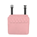 25cm square car hanging storage bag in leather-style material with hanging strap
