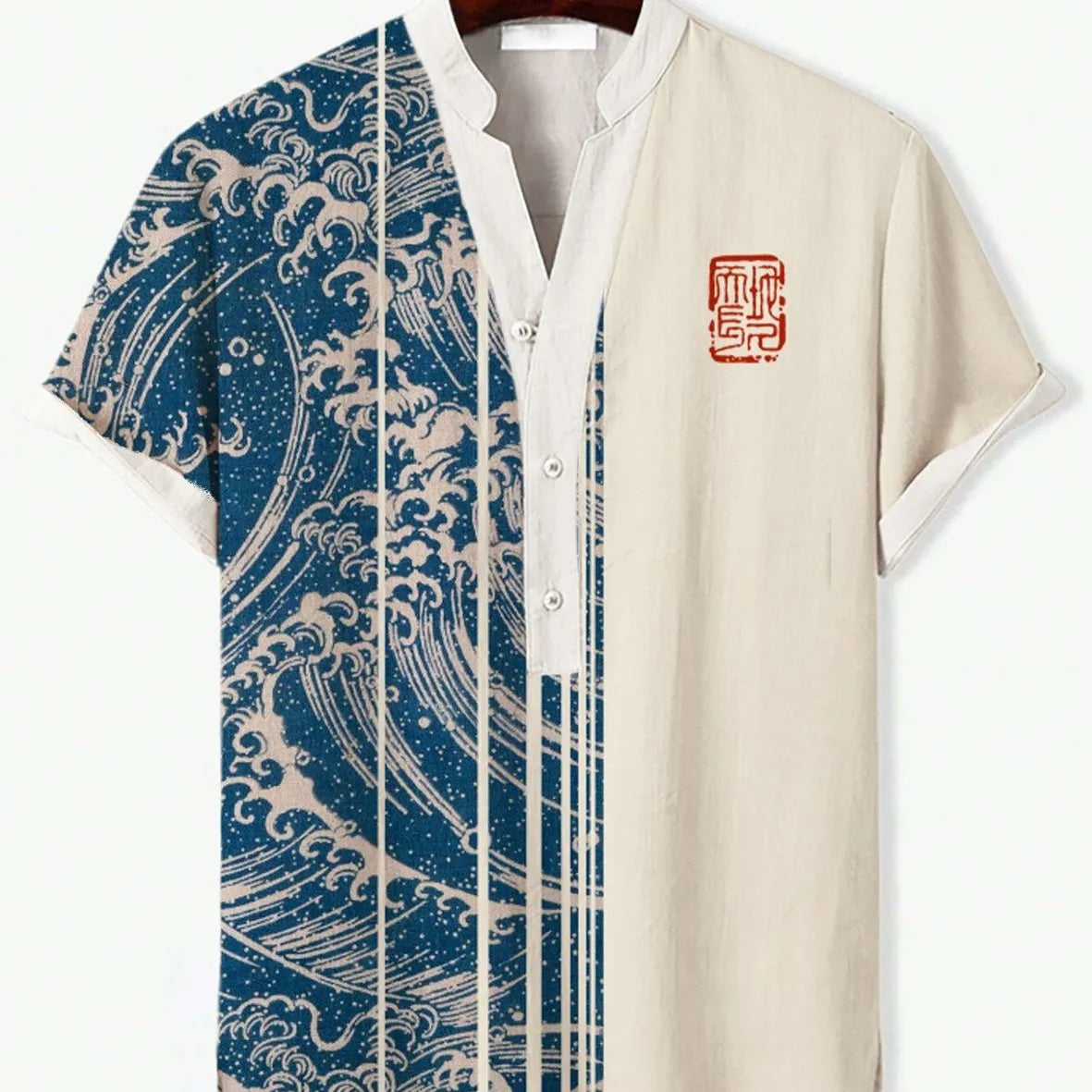 Men's 3D digital animal print short sleeve shirt in polyester fabric available in multiple colours