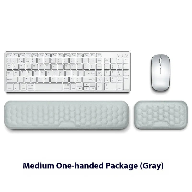 Memory foam mouse wrist pad with silicone base in cloth or leather cover options