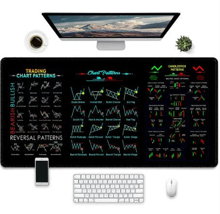 Creative game-themed rubber mouse pad on a desk, showing non-slip base and detailed print.