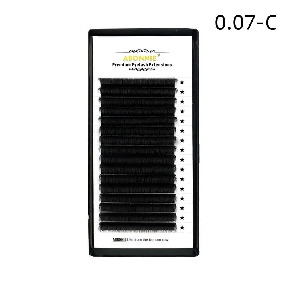 16-row dense false eyelashes with mink hair material in various lengths from 8mm to 18mm