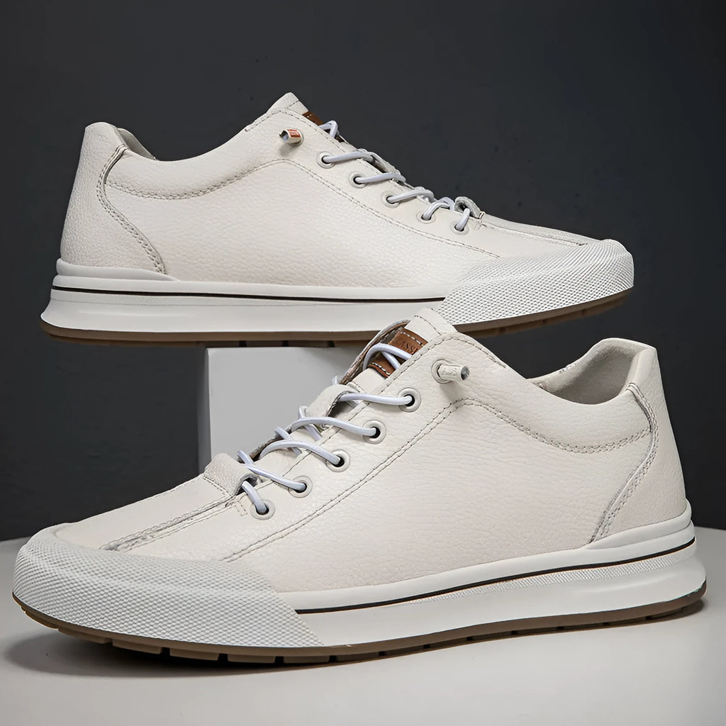 Men's white and black breathable trainers with 6cm heel in six seasonal variations