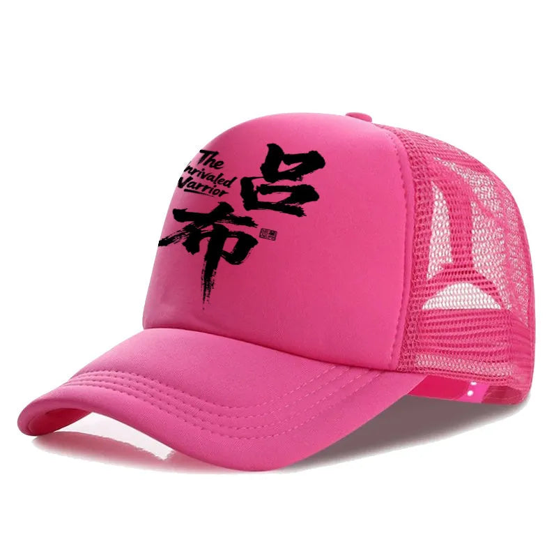 Men's white structured baseball cap with curved peak and adjustable black snapback strap.