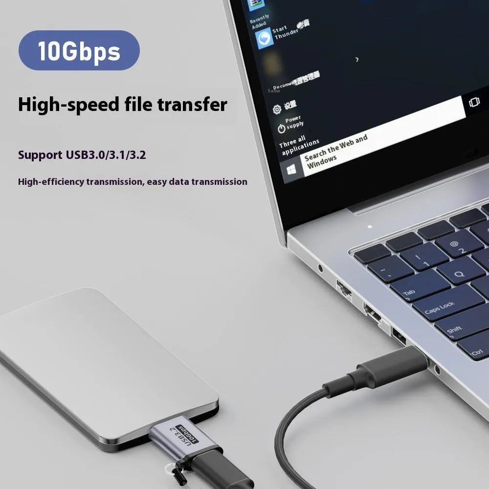 USB-A male to Micro-B female adapter for hard drives and phones