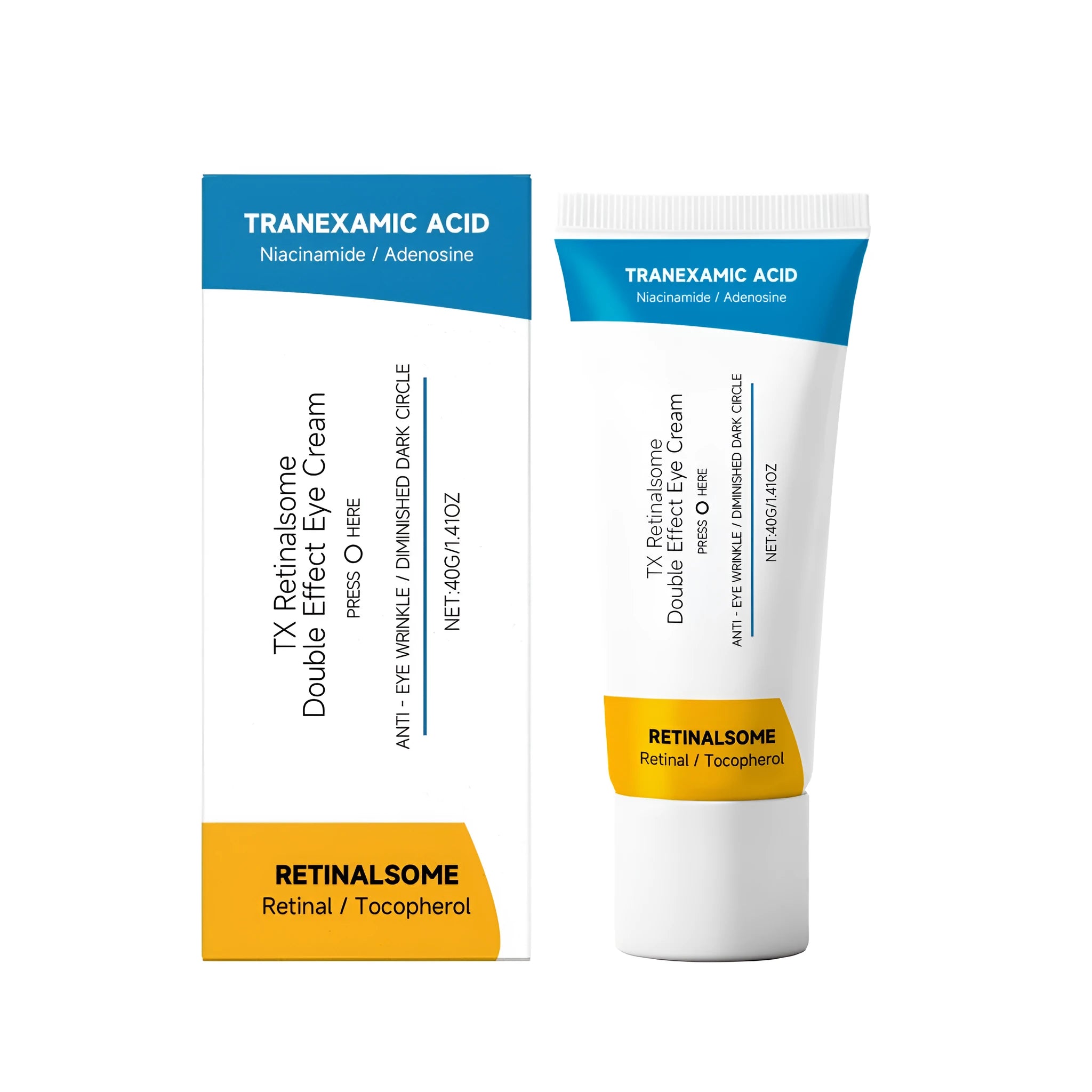 Retinol Firming Eye Cream 40g tube with vitamin E and nicotinamide