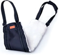 Portable dog sling supporting hind legs and buttocks with adjustable reflective straps and padded handle