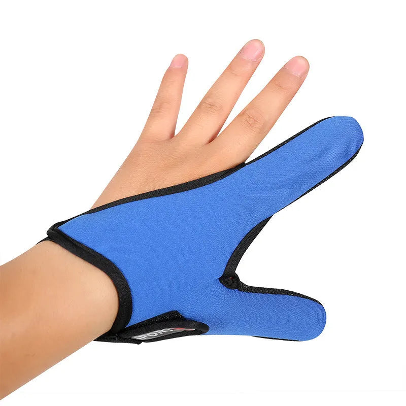 A single two-finger fishing glove showing the microfiber palm and diving cloth back, in a choice of colours.