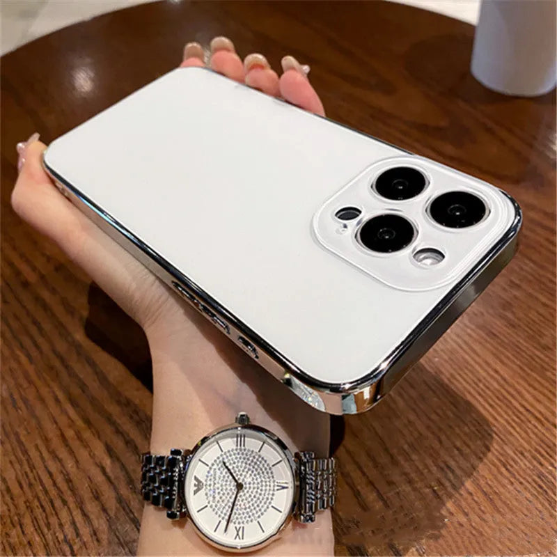 Electroplating frosted PC phone case in titanium gray for iPhone 15 with all-inclusive back cover