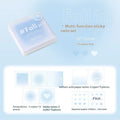 Square 70mm gradient parchment notepad with sticky notes in blush, green, blue and purple colour options