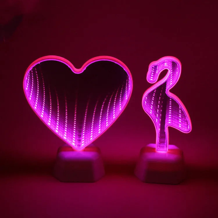 Double-sided plastic love tunnel LED light emitting rose red illumination
