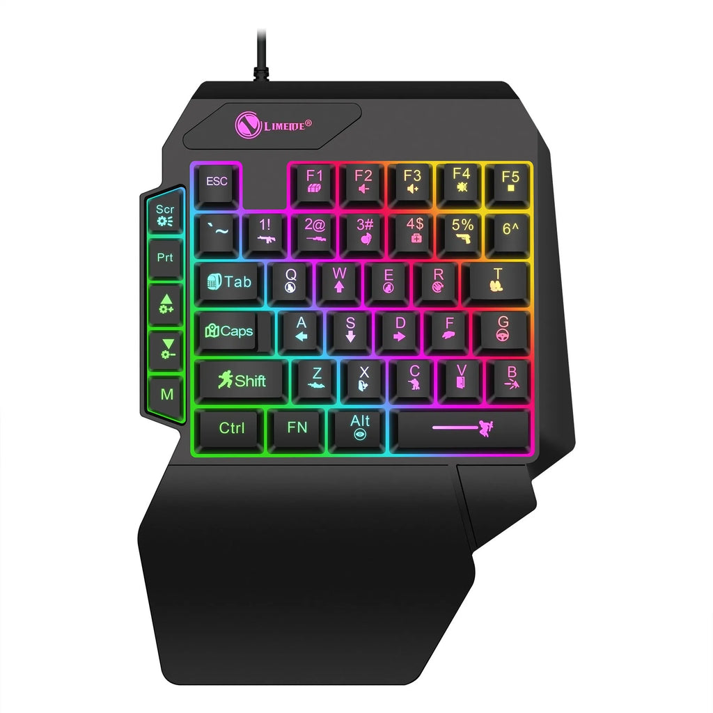 GK103S luminous one-handed mechanical keyboard and mouse converter in ABS plastic with 1.2 line length