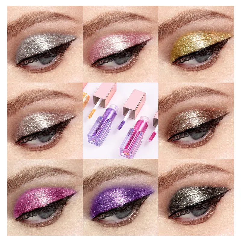 Makeup multicolor pearl glitter liquid eyeshadow set with 8 colours in a palette, classification C005