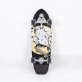 White wooden street scooter with 31-inch maple deck, shown assembled.