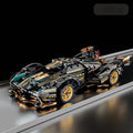 Remote control building blocks sports car racing toy on a plain background