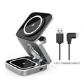 Foldable three-in-one desktop wireless charging bracket with magnetic ring