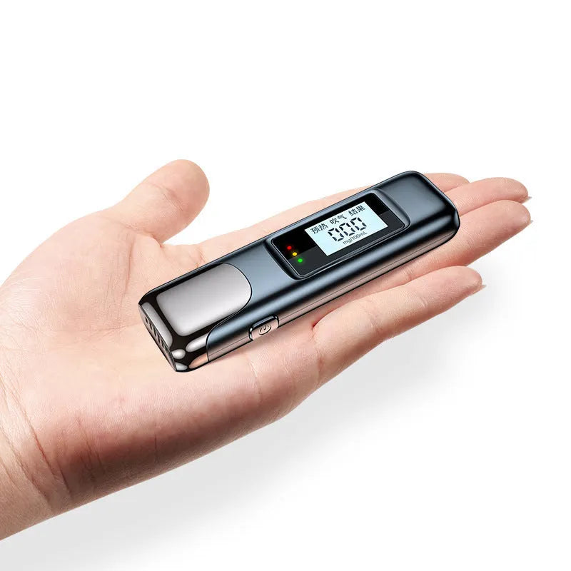 C10 Black alcohol tester with screen display, high precision breath detector, ABS housing
