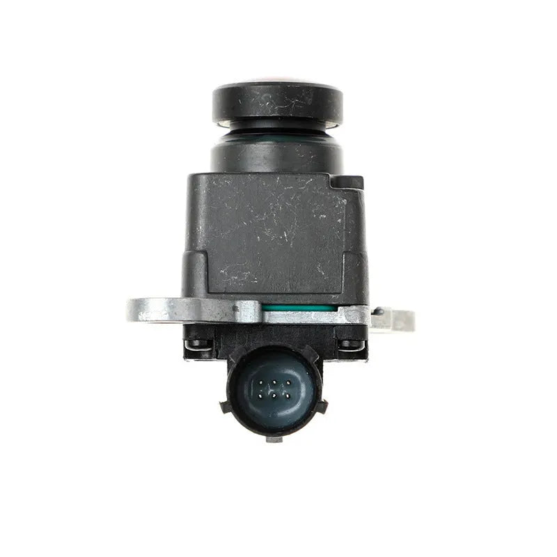 Black plastic rear view reversing camera for Dodge Ram trucks on a white background.