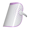White and purple photon beauty mask IPL device for home skin treatment with storage bag and accessories.