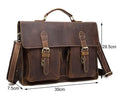 Small yellow brown genuine leather men's shoulder messenger bag with nylon lining