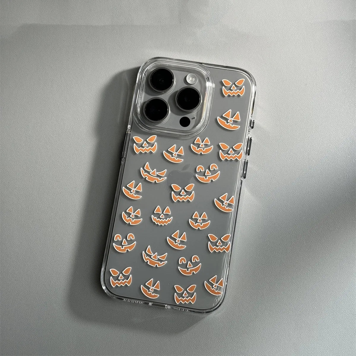Cartoon transparent soft shell PC phone case for iPhone 15 Pro Max with graffiti print anti-drop protection