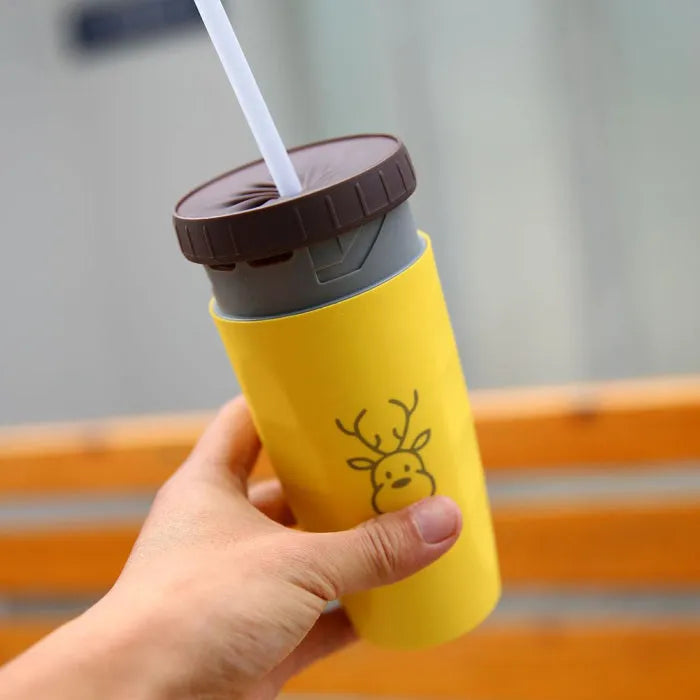 Twist top lidless double wall insulated travel cup with silicone membrane seal, 300ml, available in multiple colour styles