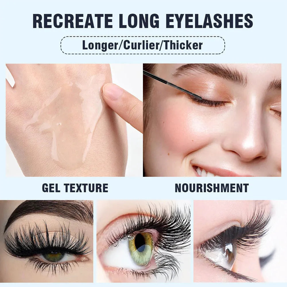 White eyelash growth liquid bottle for eyelash thickening and lengthening treatment