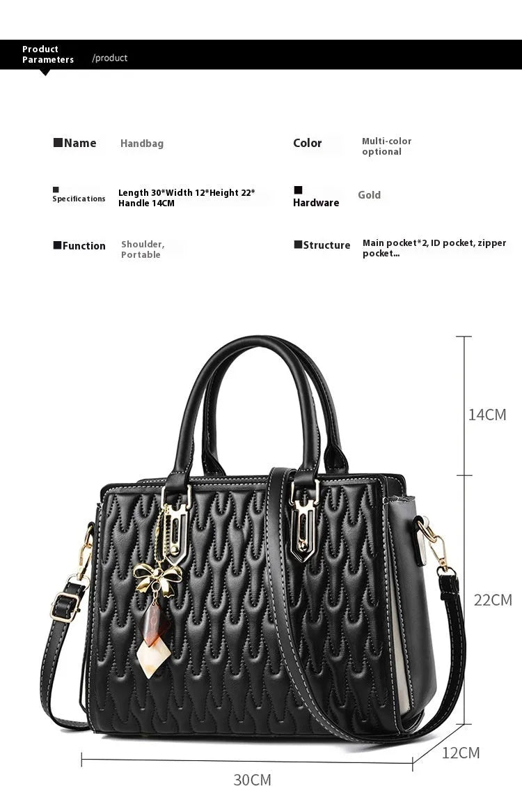Women's large simple shoulder messenger bag in polyester available in five colours.