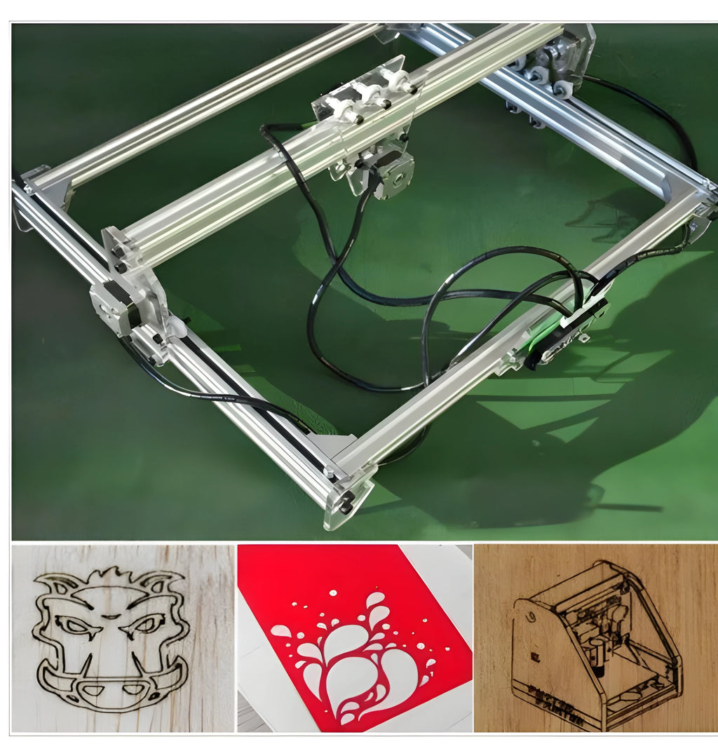 Miniature laser engraving machine with 400x300mm base plate for marking tasks