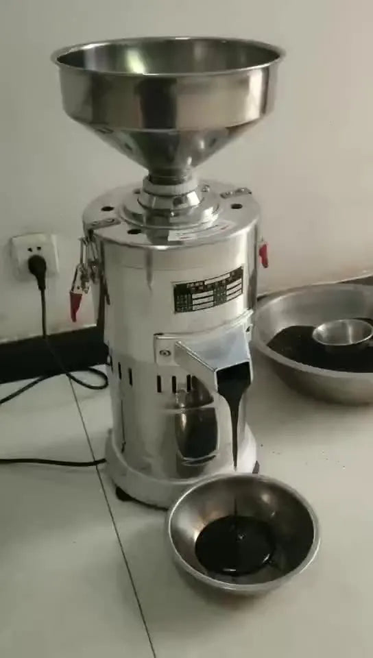 Stainless steel electric sesame paste grinding machine with 100mm wheel for household use